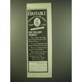 1902 Equitable Insurance Ad - One Million People!