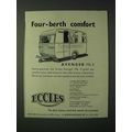 1960 Eccles Avenger Mk II Caravan Ad - Four-ber...