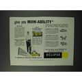 1960 Eclipse Lawn Mower Ad - Give You Mow-Ability