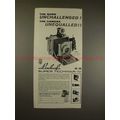1960 Linhof Super Technika IV Camera Ad - Unequ...
