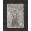 Spain.SG593 1c The Santa Maria (Brown).Mounted ...