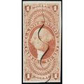 R74a, Used $1 VF Passage Ticket Revenue Stamp -...