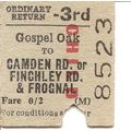 B.T.C. Edmondson Ticket - Gospel Oak to Camden ...