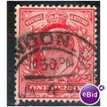 GB stamps 1902-10 KEV11 - 1d SG219 London 93