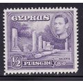 CYPRUS 1938-51 GEORGE VI 1/2pi VIOLET MINT LIGH...