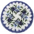 (24) Craftways BLUE FLOWERS Latch Hook Kit 24" ...