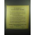 1943 Guaranty Trust Company of New York Ad