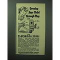 1950 Playskool No. 460 Postal Station Toy Ad