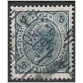 Mi 87 III B: 5 h. green Definitive, 2.25 mm. va...