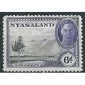 Nyasaland 1945 SG150 6d Black & Violet Mounted ...