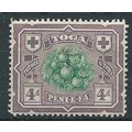 Tonga 1897 SG45 4d Black & Purple Mounted Mint..
