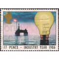 GB, North Sea Oil Drilling - Energy, blue 1986,...