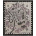 1883 SG191 3d Lilac Check Letters "SH" Good/Fin...