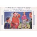 Golfer Hit By Pint Of Beer Old Comic Golfing Ca...