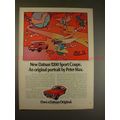 1973 Datsun 1200 Sport Coupe Ad w/ Peter Max Po...