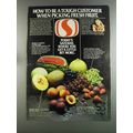 1982 Safeway Stores Ad - When Picking Fresh Fruit