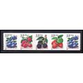 3302-3305 33c Fruit Berries Very Fine MNH PNC B...