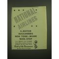 1946 National Airlines Ad - National Airlines 4-motor Buccaneers
