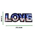 Large Love Bright Sequin iron on Patches Patch ...
