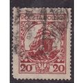 Poland 1925 Galleon 20g Fine Used SG 247 VGC