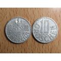 Austria 1964 10 Groschen Coin