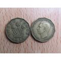 GB 1938 George VI Brass Threepence 3d Coin