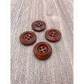 20mm Brown Red Wooden Buttons Cardigan Sewing S...