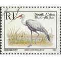 SOUTH AFRICA, BIRD, Wattled Crane, white 1993, R1