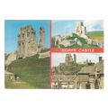 CORFE CASTLE, DORSET used vintage postcard 1988...