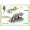 ROYAL MAIL STAMP POSTCARD : DARWIN : MARINE IGUANA