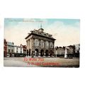 PRINTED POSTCARD OF TOWN HALL & MARKET PLACE AB...
