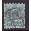 GB 1902-10 KING EDVII 1/2d DARK GREEN USED #1