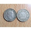 Switzerland 1953 10 Rappen Coin