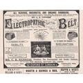 1891 ELECROPATHIC BATTERY BELT MAGAZINE ADVERT