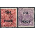 KGV surch - Australia 1930 - FH - SG 119/20
