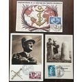 3 postcards French army commemorative Coloniale...