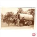 Vintage Buffalo Covered Wagon Photo Postcard RPPC