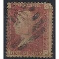 1858 SG43 1d Red Plate 148 Good Used Check Lett...