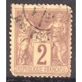 France 1876 - SG248 - 2c yellowish brown - Peac...