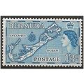 Bermuda 1953 SG145 1/3d Blue Mounted Mint . ..