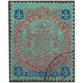 Rhodesia 1896 SG37 4/- Orange-Red & Blue/Green ...