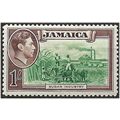 Jamaica 1938 SG130 1/- Green & Purple-Brown Mou...