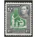 St Vincent 1938 SG152 2d Green & Black Mounted ...