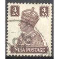 India 1940 - SG 273 - KGV1 4a brown - used 5