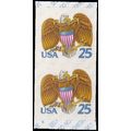 2431 25c Eagle Fine MNH BPS Vert Pair V4806