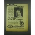 1931 Nyal Milk of Magnesia Ad - Clear Complexion