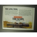 1987 Redfield Scope Ad - The Long Trek