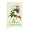 BEST CHRISTMAS WISHES.. used vintage postcard n...