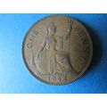 1944 GEORGE VI ONE PENNY FREE POST. J