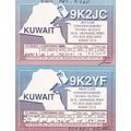 Kuwait 2x QSL Radio Station Card s To Canadian ...